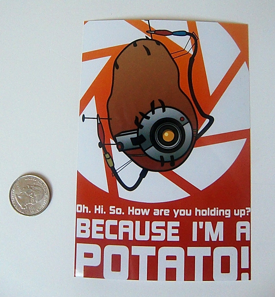 4x6 inch Portal 2 GLaDOS POTaDOS Glossy Photo Print