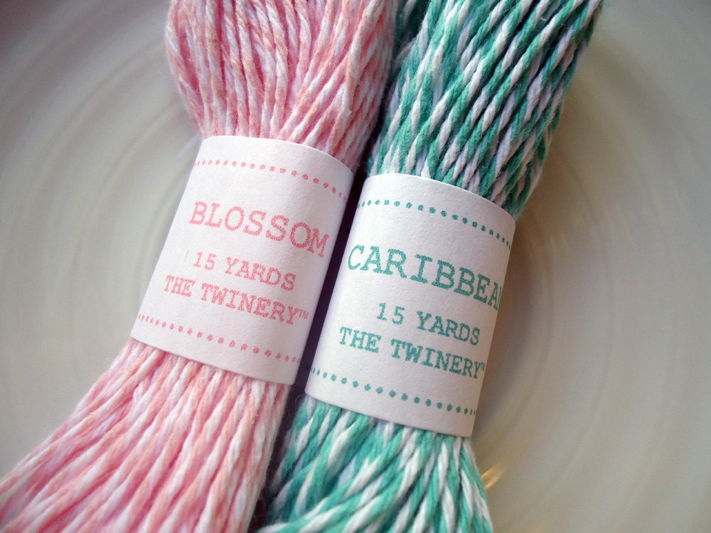 Baker's Twine - Fairytale Duo - Aqua and Pale Pink - 30 Yards