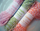 Baker's Twine - Summer Sherbet Trio - Pale Pink, Lime and Melon - 45 Yards