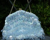 Light Blue Beaded Purse