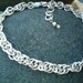 Jens pind/spiral weave Chainmaille (chainmail) bracelet - silver