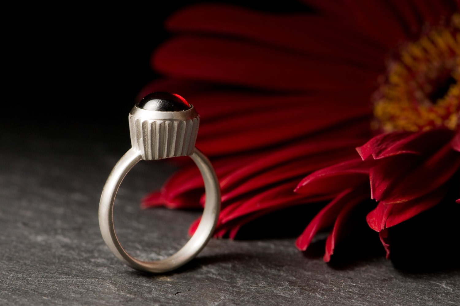 Red Garnet Cupcake Ring - Size 6
