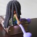 Custom Crochet Doll Vegan African American Rainbow Natural Hair Plush Dreads Stuffed Toy Baby Girl Gift MADE TO ORDER