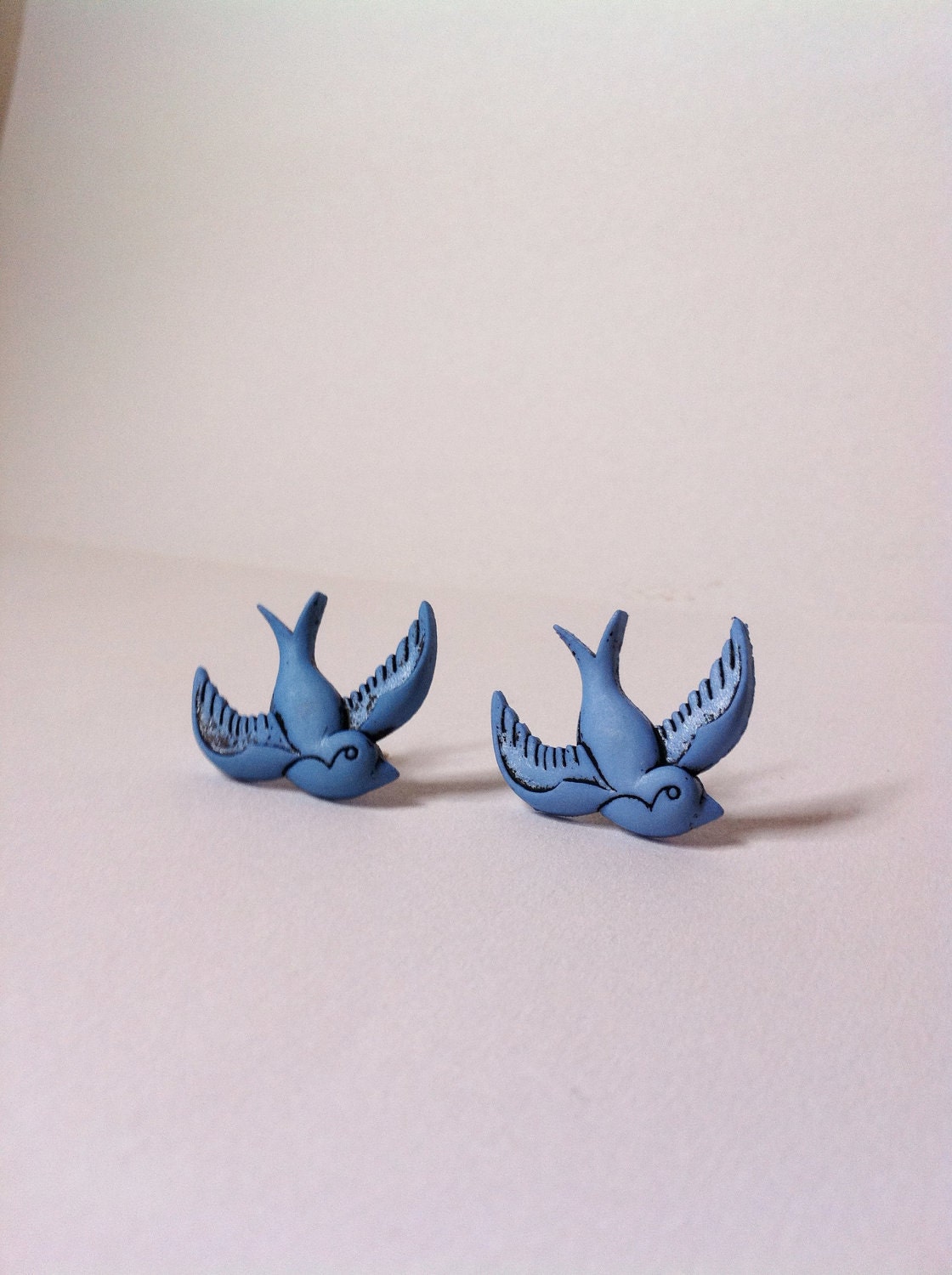Light Blue Sparrow Women Accessory Earrings