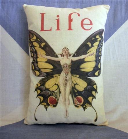 Vintage Life Magazine Cushion Pillow