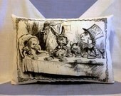 Alice In Wonderland  Mad Hatter's Tea Party  Cushion Pillow