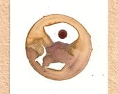 Blend Number 65 - Coffee, Wine & Tea - Original OOAK Watercolor Painting, Framed