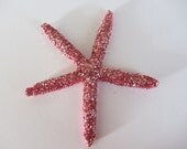Pink Glitter Starfish Ornament - Breast Cancer Awareness