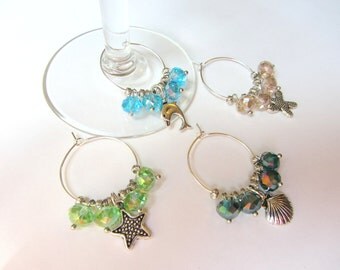 Wine Charms inspired by the Sea