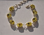 Bracelet,Swarovski Crystal JONQUIL Bracelet,Old Hollywood,Tennis Bracelet,Silver,BREATHLESS