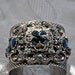 Bridal Cuff Bracelet,Vintage Style Cuff Bracelet,Swarovski Crystal MONTANA Cuff Bracelet,Antique Silver,Victorian Style Cuff,Art Deco