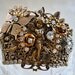 RESERVE for Cecilia Villacorta....Swarovski Crystal Clear brass cuff vintage inspired victorian filigree angel bracelet BUTTERFLY WISHES