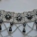 Victorian Gothic Choker, Swarovski Crystal Jet Black & Hematite Necklace,Filigree Necklace,Antique Silver,Gothic Choker Necklace, BEWITCH