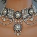 Victorian Wedding,Bridal Jewelry,Bridal Statement Necklace,Bridal Choker,Rhinestone Choker,Pearl Choker,Swarovski Crystal Pearl