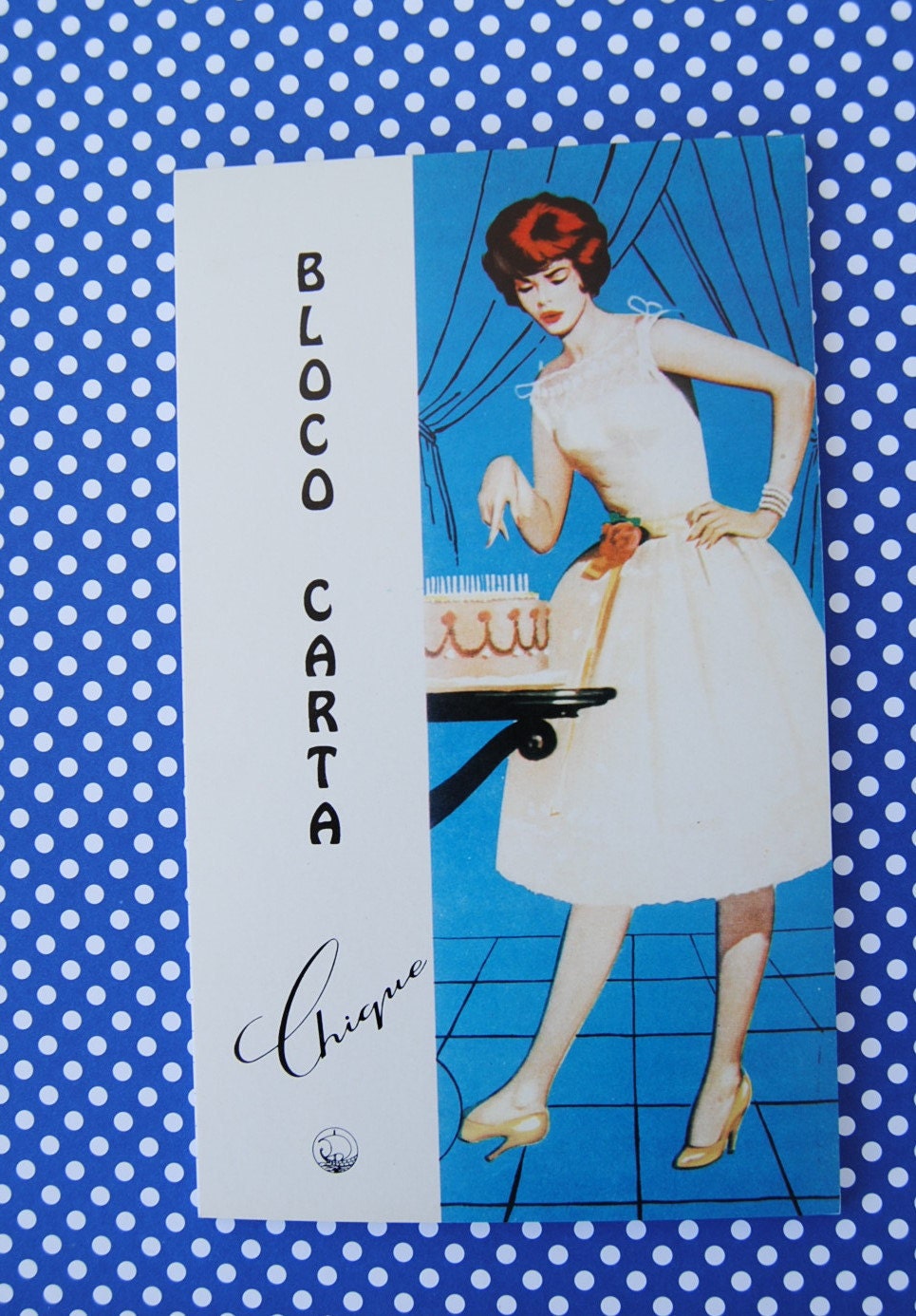 Antique - vintage - unmarked - unwritten - WRITING PAPER pad - LETTER paper pad (001)