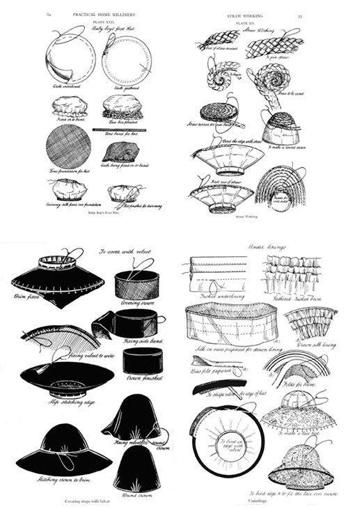 INSTANT DOWNLOAD Millinery Book Titanic Era  Edwardian antique vintage hat making instructions - PDF book