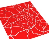 Athens, GA Custom Map Print / University of Georgia UGA Art Poster / 8x10 / Any color