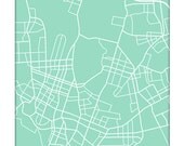 Norfolk City Map Art Print / Virginia Wall Art University Grad Gift / 8x10 Digital Print / Choose your color
