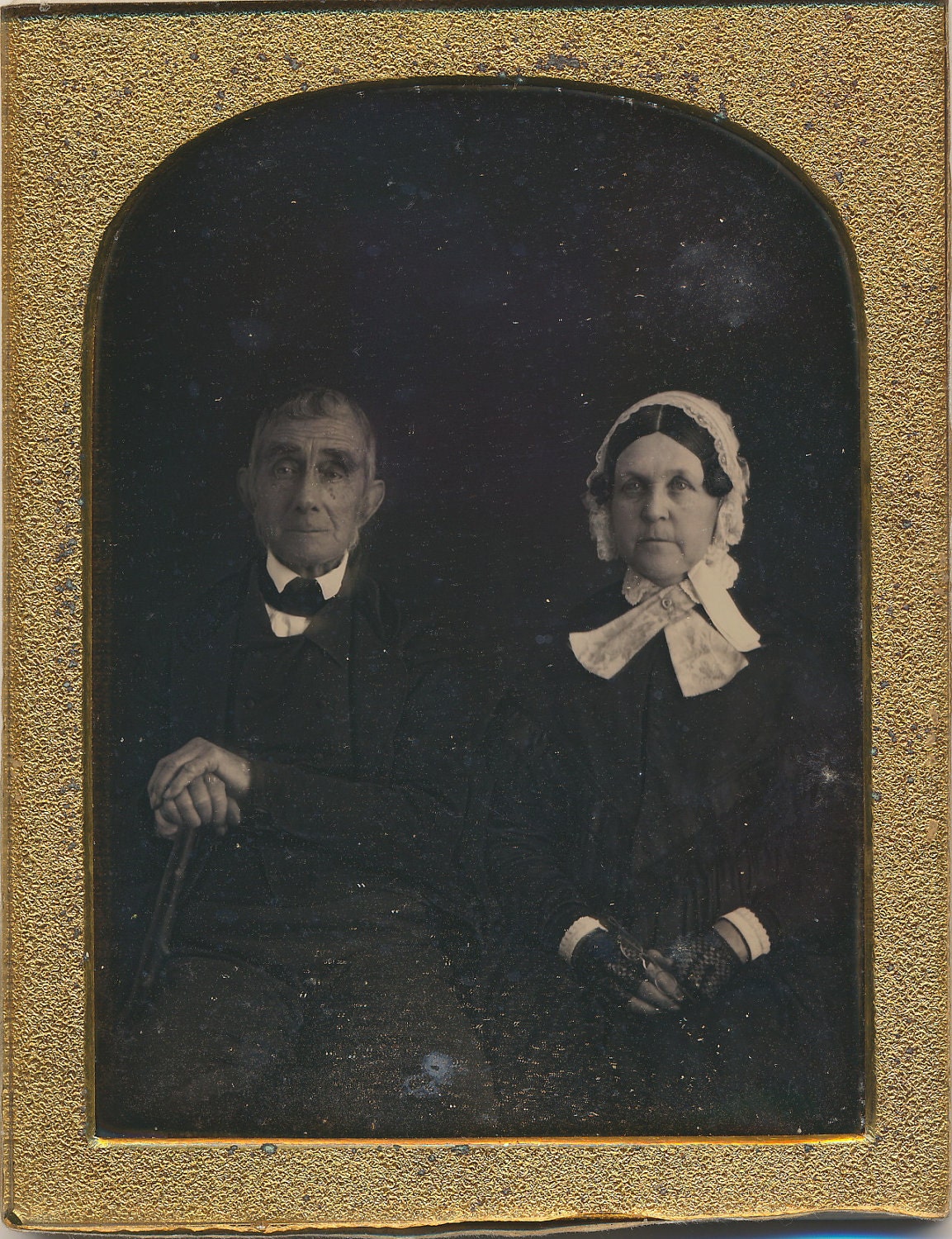 1/2 Half Plate Daguerreotype 1845 Husband Wife
