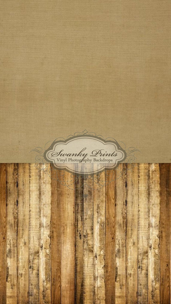 COMBO Two 3.5ft by 3.5ft Vinyl Photography (backdrop and floordrop) Brown Texture and Multi brown wood