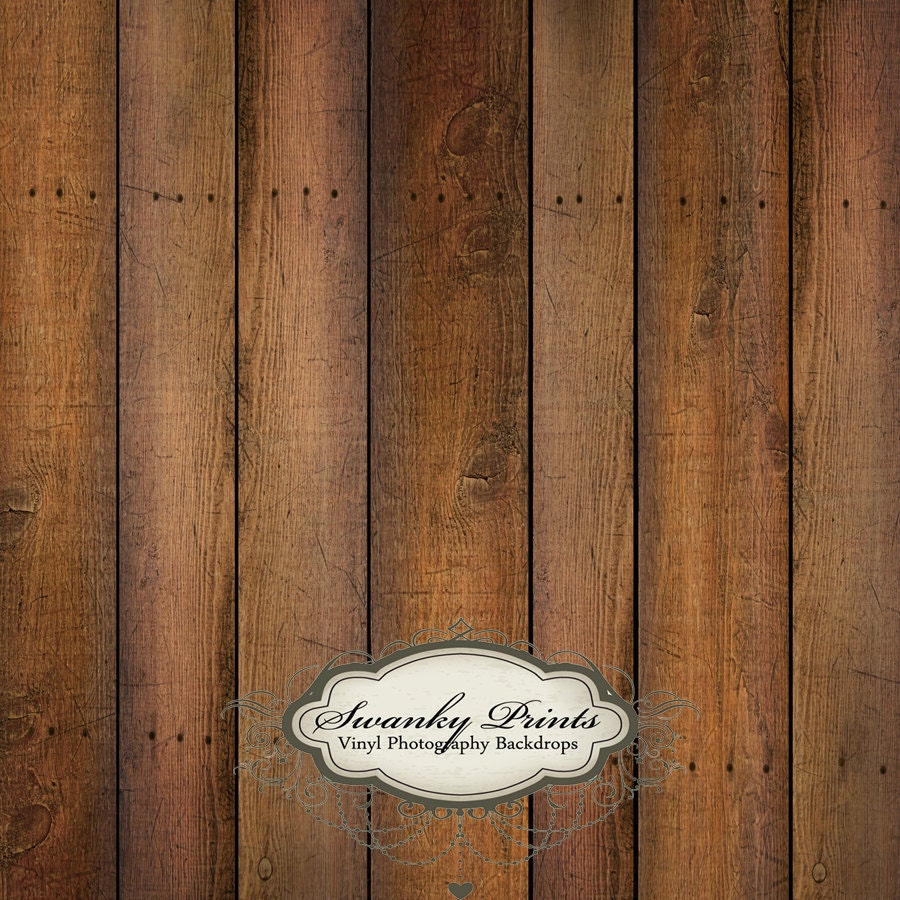 5ft x 5ft Brown Pine Wood Floordrop Vinyl Backdrops Newborn / Children / Photography