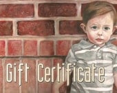 Custom Portrait Oil Painting - Gift Certificate