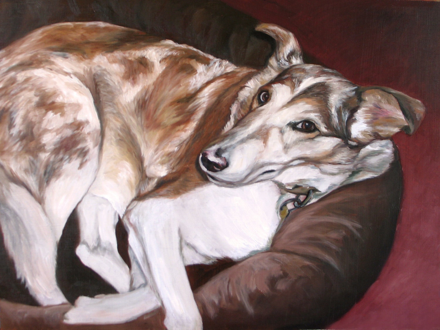 Custom Pet Portrait - Oil Painting - Collie Cross - 9x12