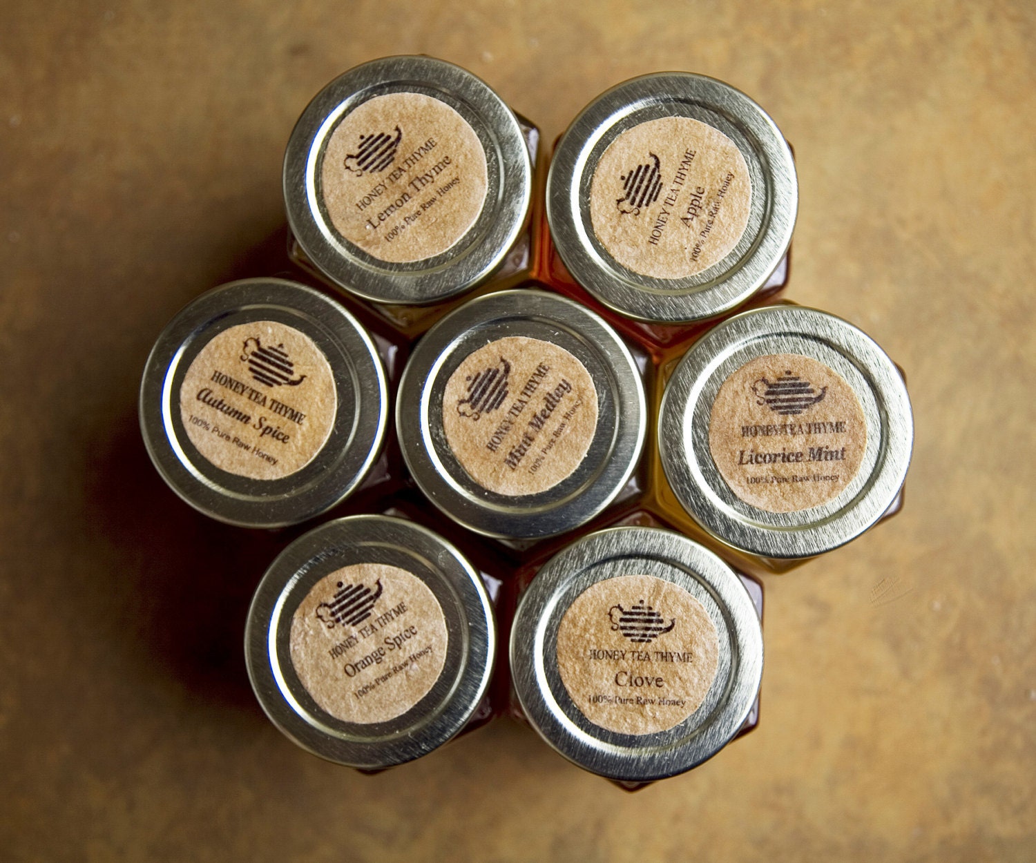 Pure Raw Honey Tea APPLE flavored 5 oz. Holiday tea and honey. summer ice tea.