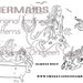 Mermaids embroidery pattern set