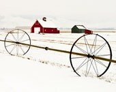 Red Barn in the Snow 8 x 10 Photography Art Print