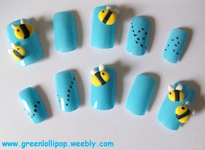 Japanese 3D Nail Art Set - Little Bumble Bees