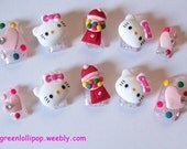 Japanese 3D Nail Art Set - Hello Kitty and Gumball Machines