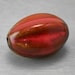 Extra Large Bead - Ceramic Bead - Focal Artisan Bead - Red and Amber