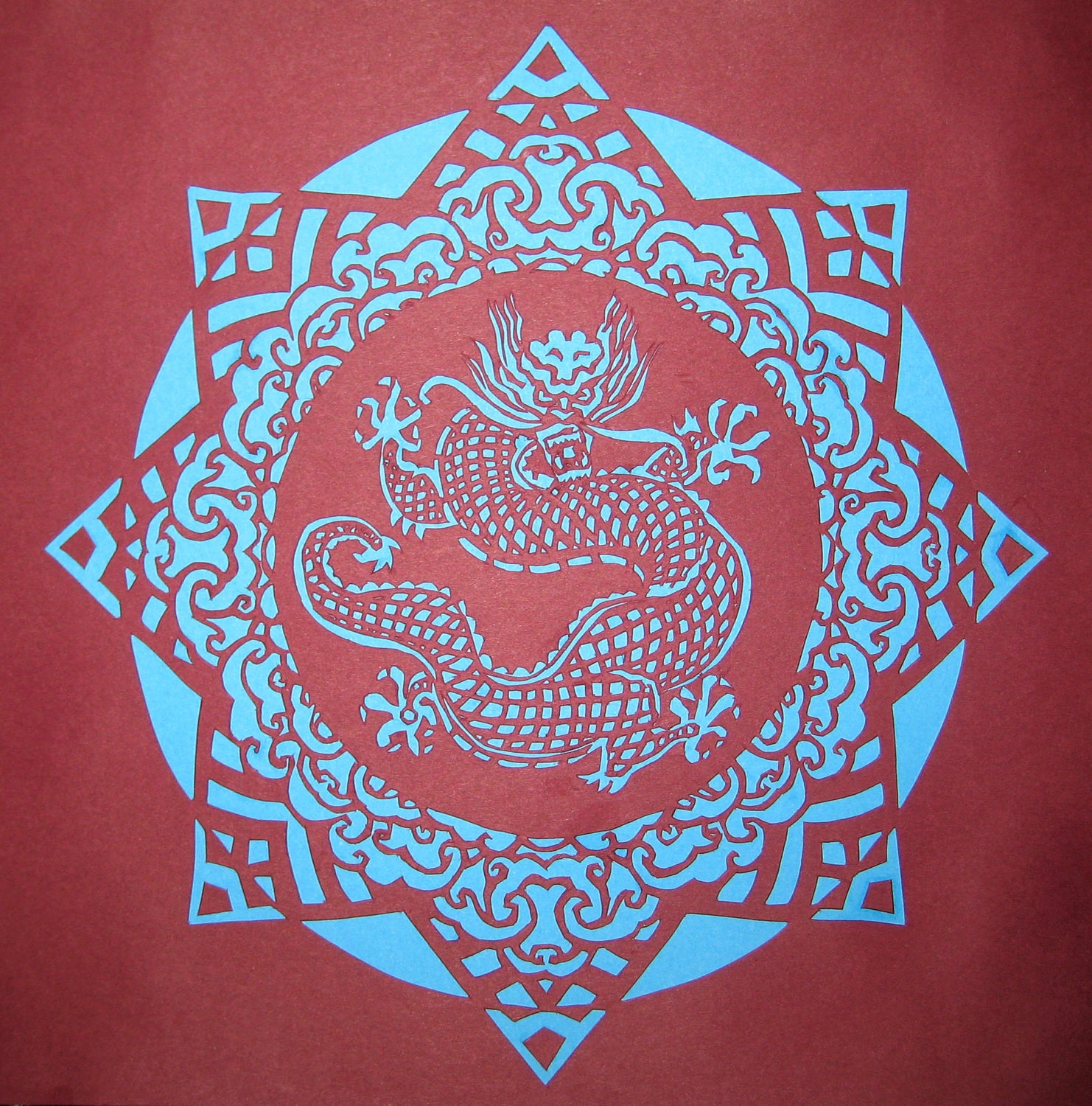 Paper Cut Original - Dragon Mandala