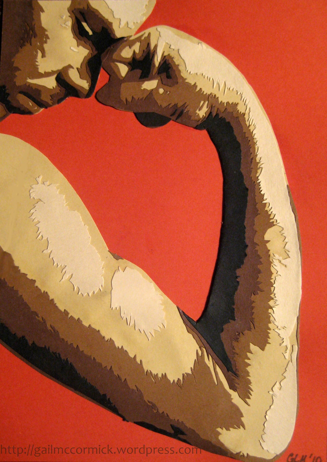 Paper Thinker Man - Paper Cut - 5x7 PRINT