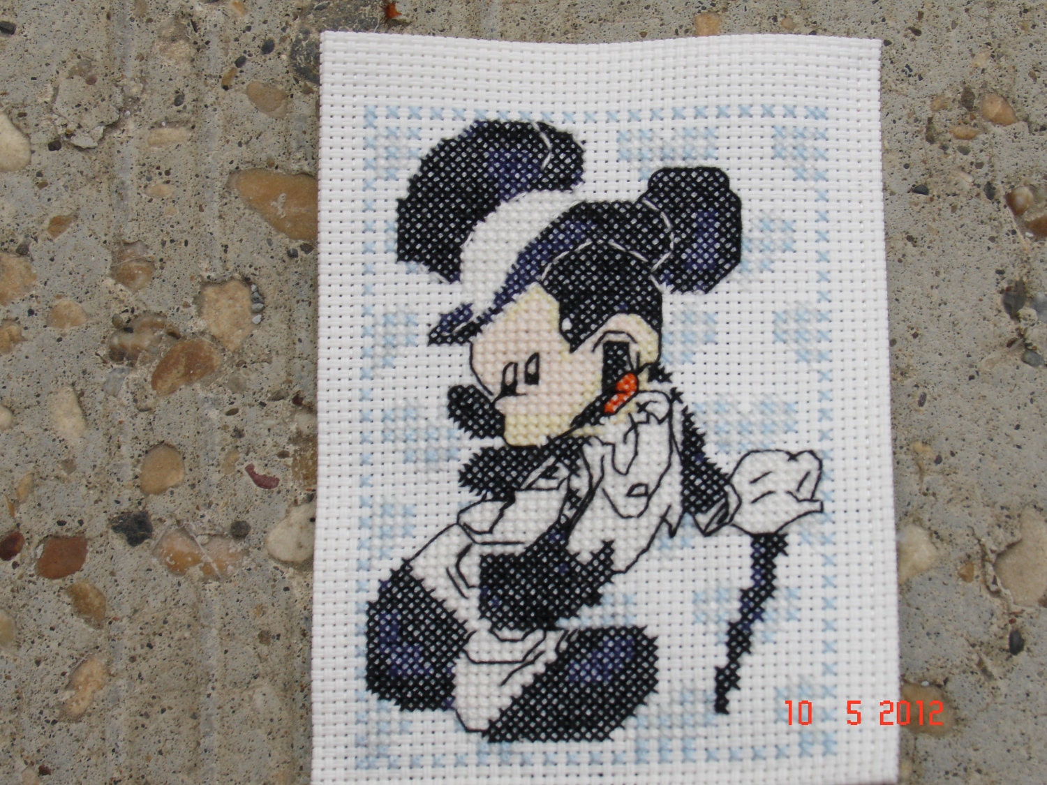 SALE Mickey Mouse card holder cross-stitch pouch