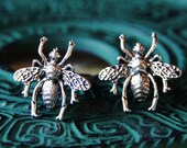 Honey Bee Cuff Links - Bug Insect Cufflinks - Flower Pollen - Fly Flies - Man Gift - Men's Present - Wedding Anniversary - Veterinarian