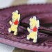Winnie the Pooh Bear Cuff Links - Honey Pot Tale - Rhinestone Dancing Animal - Cartoon Comic Cufflinks - Men's Gifts - Graduation Wedding