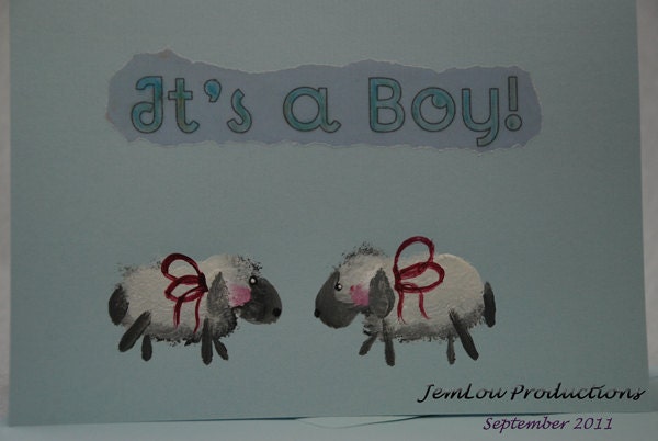 It's a Boy Sheep Card