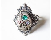 Steampunk Ring /A Vintage Watch Movement Jewelry