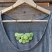 Pedals Necklace and Matching Earrings - Statement Necklace - Lime Necklace - Green Necklace - Magnesite Necklace