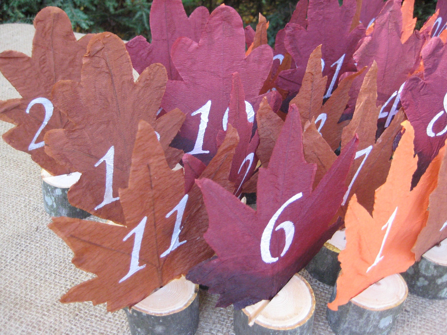 Wedding Table Numbers Rustic Set of 20