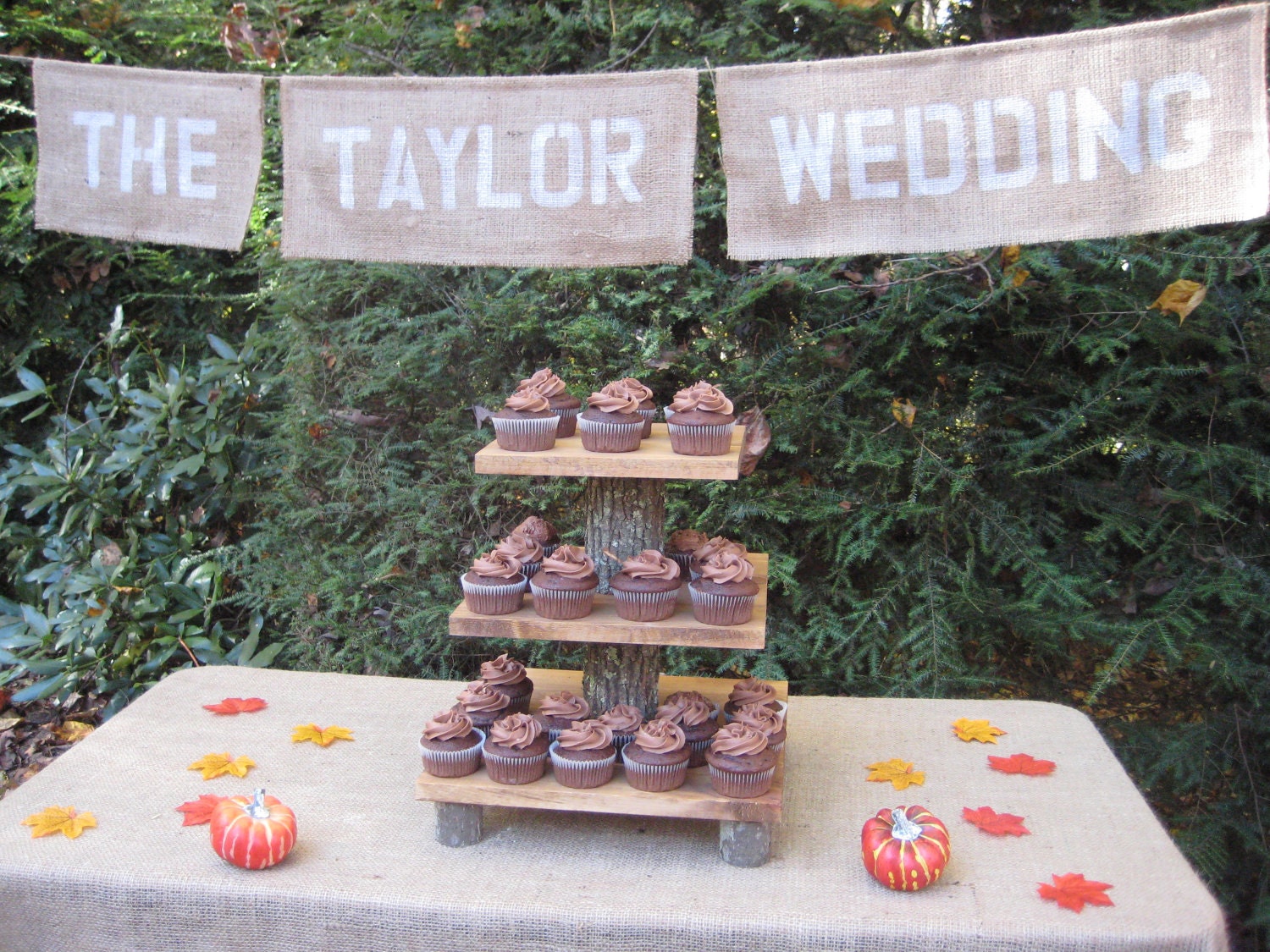 Rustic Wedding Burlap Banner Personalized Custom