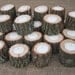 Reserved for lizcupples Rustic Wedding Decor Candleholders Log for Tealights