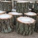 Reserved for lizcupples Rustic Wedding Decor Candleholders Log for Tealights
