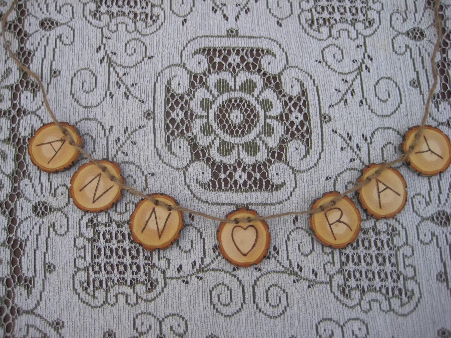 Rustic Wedding Decor Personalized Wood Slices