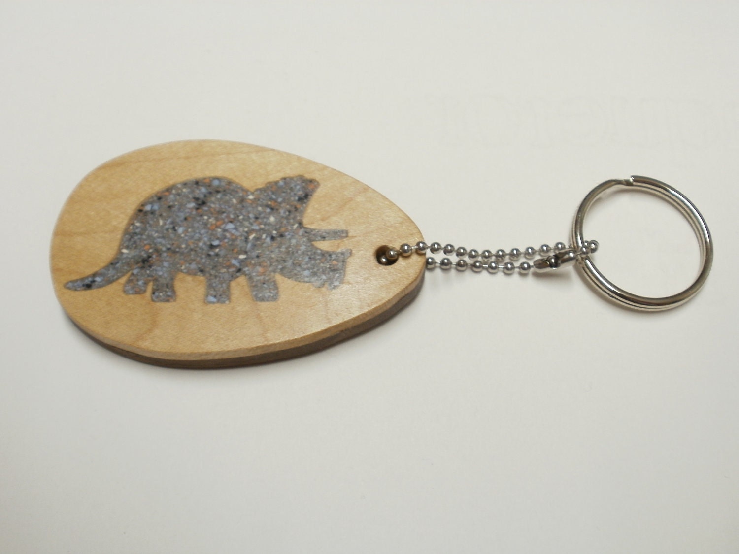 key chain triceratops  dinosaur  scroll saw