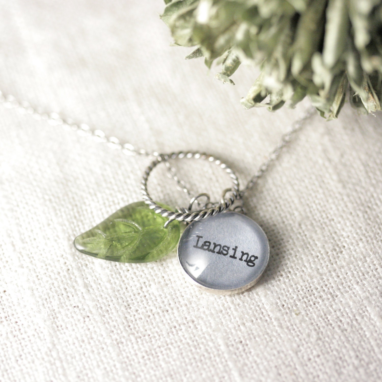 Last name Charm Necklace  - 1 Last Name, Cluster