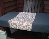 Changing pad cover grey pink purple butterflies