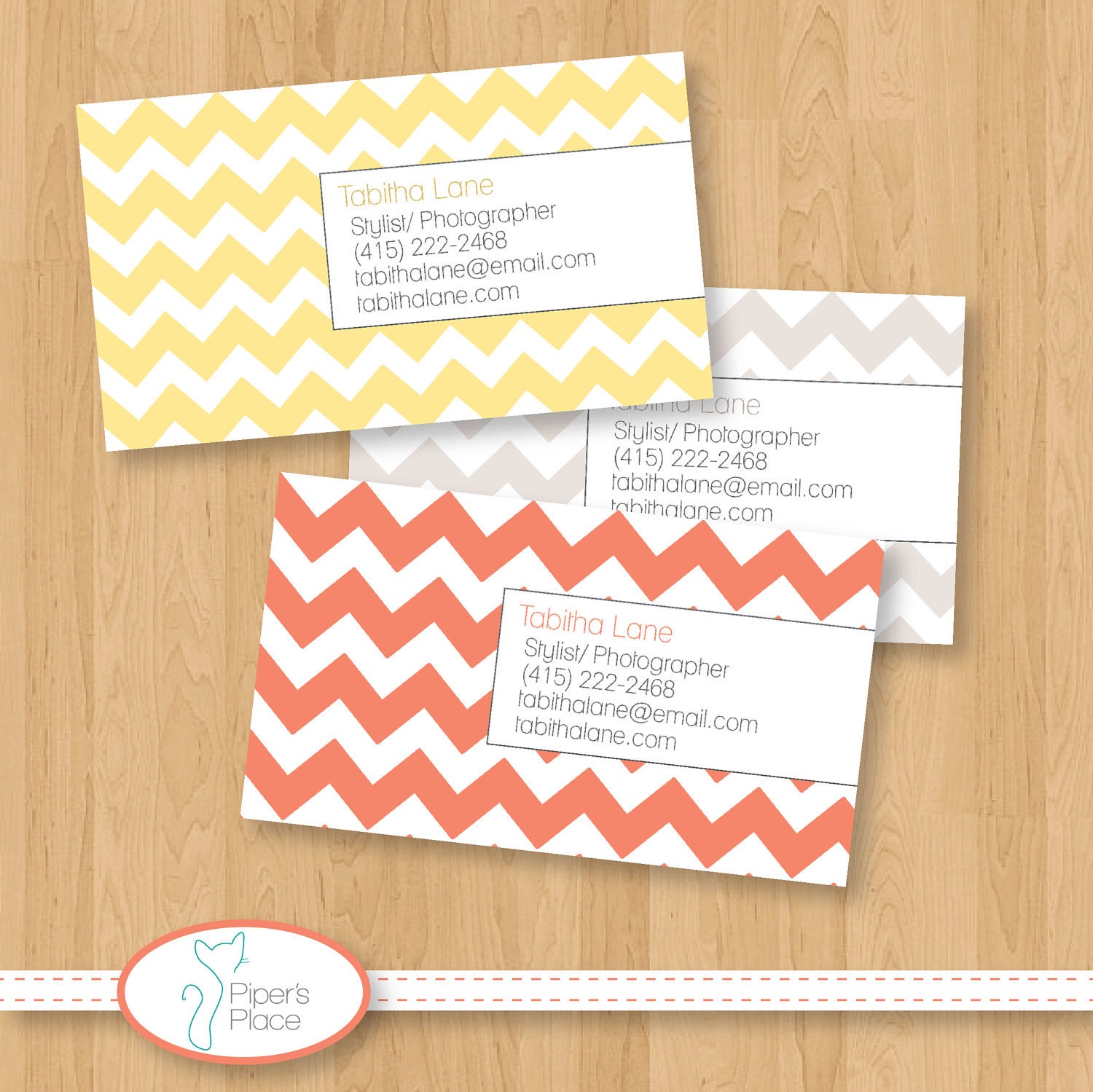 Chevron Business Cards